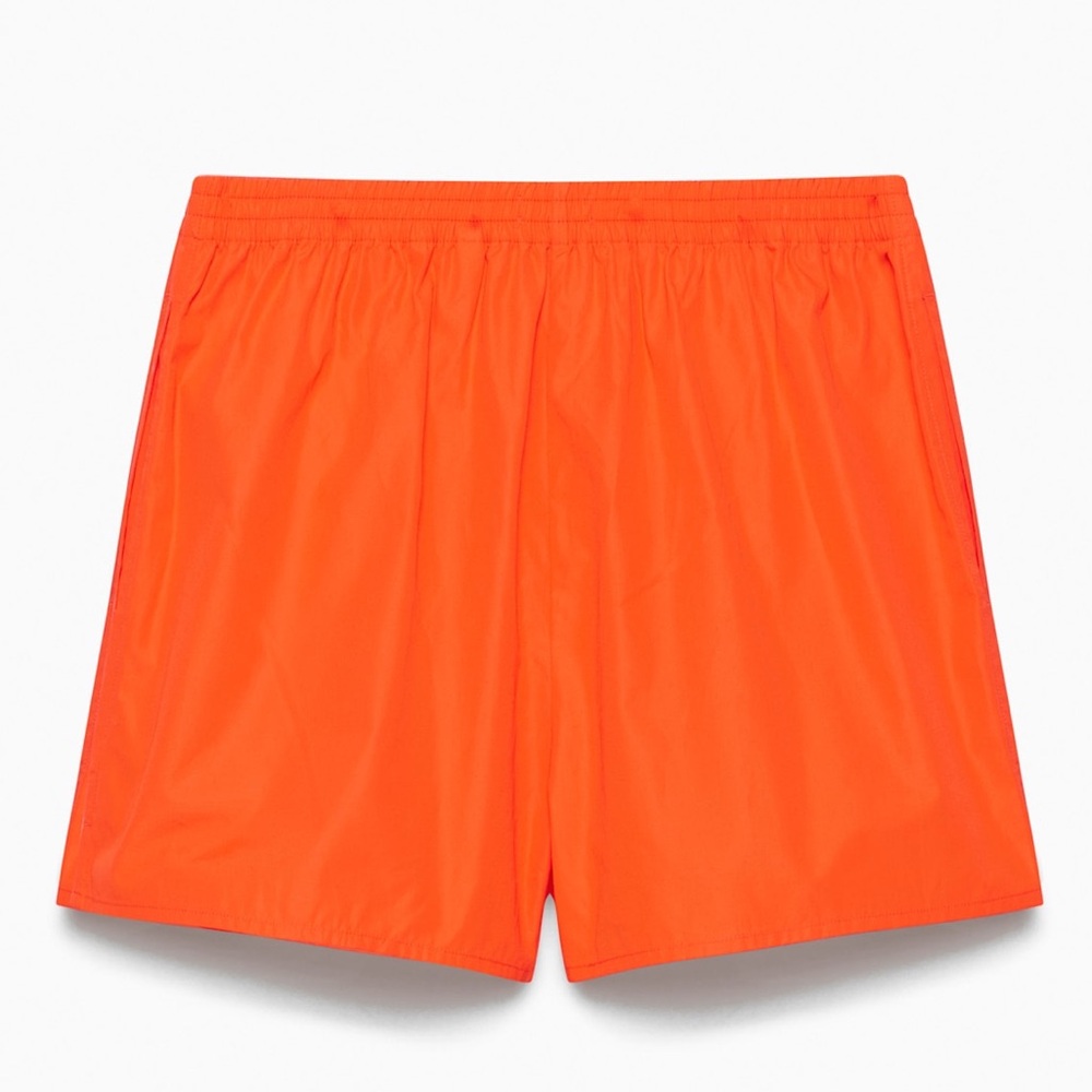 Aritzia Babaton Deakins Short - Ablaze Orange Relaxed High Rise Cotton Shorts - Picture 2 of 12